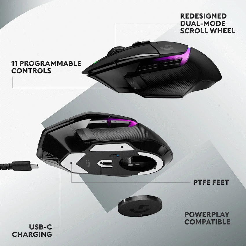 Logitech(R) G502 X PLUS Wireless Gaming Mouse - Black - image 7
