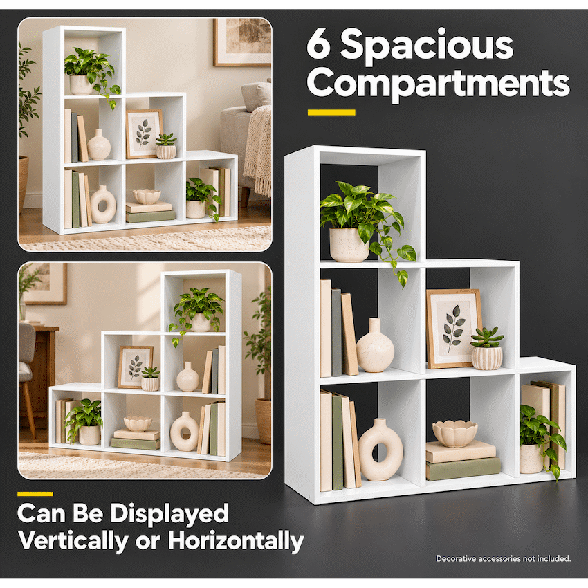 Everfurn Hexagon Bookshelf, High Pressure Laminate - image 7