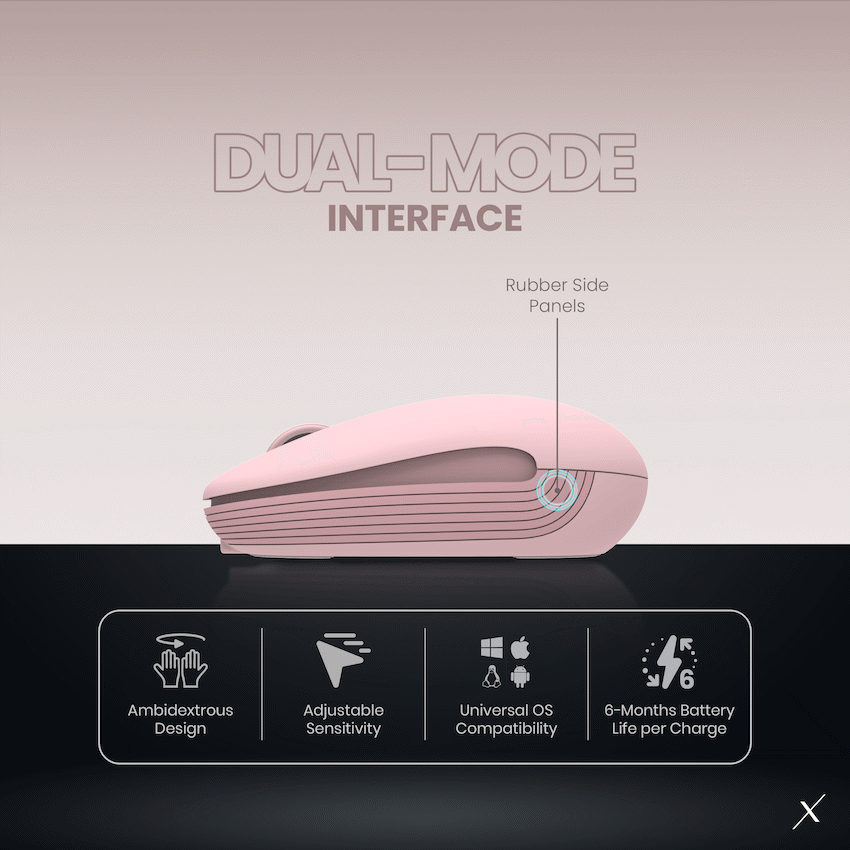 VolkanoX Asher Bluetooth Wireless Mouse - Rose - image 7