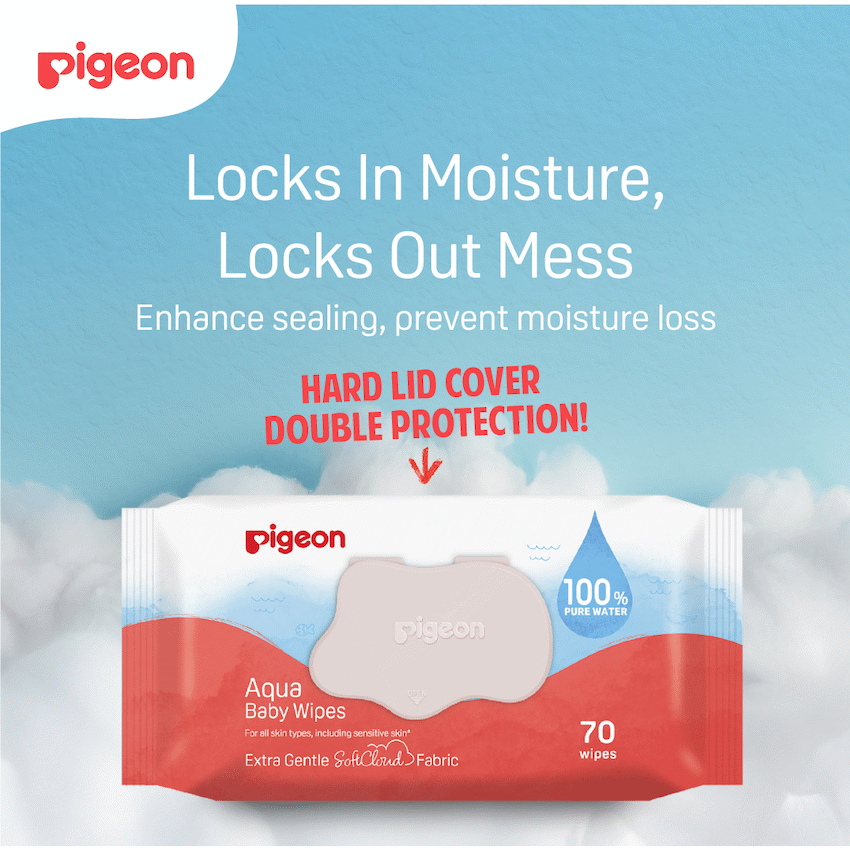 PIGEON AQUA BABY WIPES 70's FLIPTOP - Single - image 7