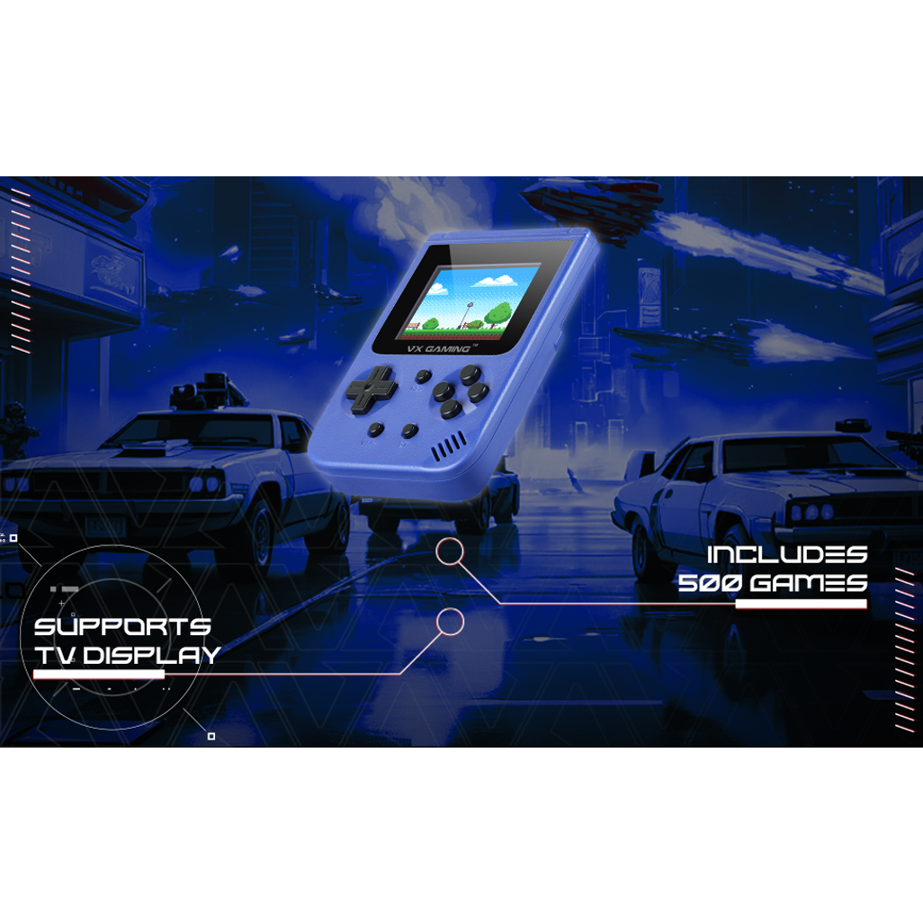 VX Gaming Retro2.0 Series Arcade Gaming Machine 500-in-1 Hand Held Gaming System