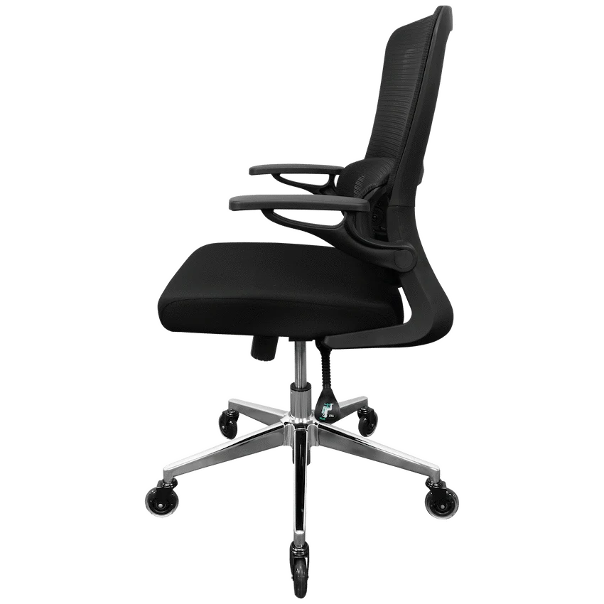 Everfurn Premium Dakota Mid Back Office Chair, Chromed Steel - Black - image 7