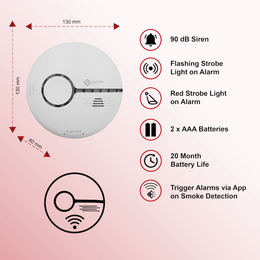 Smart Wi-Fi Smoke Detector Alarm Twin Pack - image 7