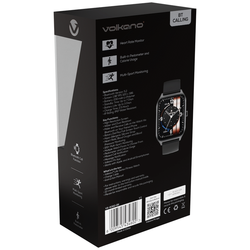 Volkano Life Series Smart Watches - Black - image 7