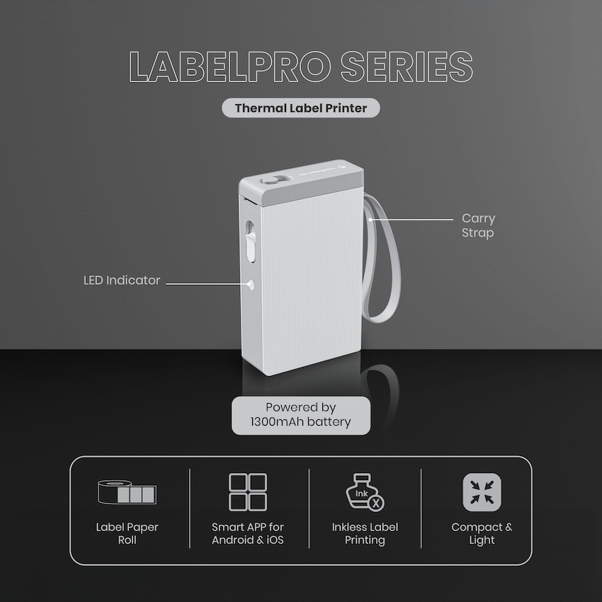 Volkano LabelPro Series Thermal Label Printer - White - image 7