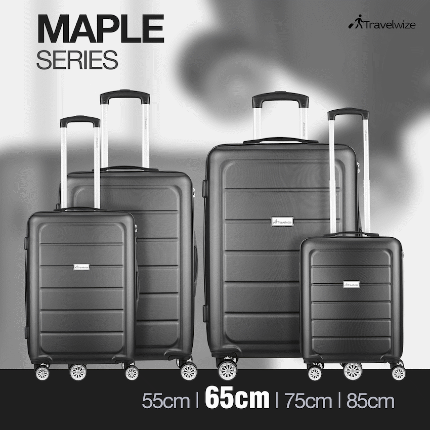 Travelwize Maple ABS 65cm 4-Wheel Spinner Luggage - Black - image 7