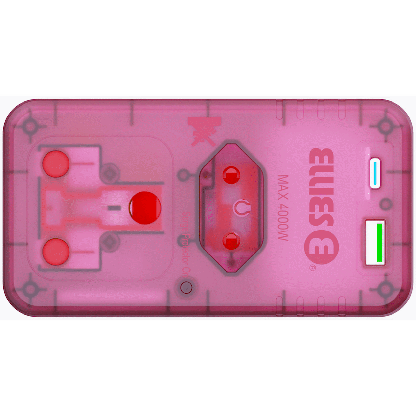 Ellies 2 Way High Surge  Adaptor with PD20W USB-C + USB - RD - image 7