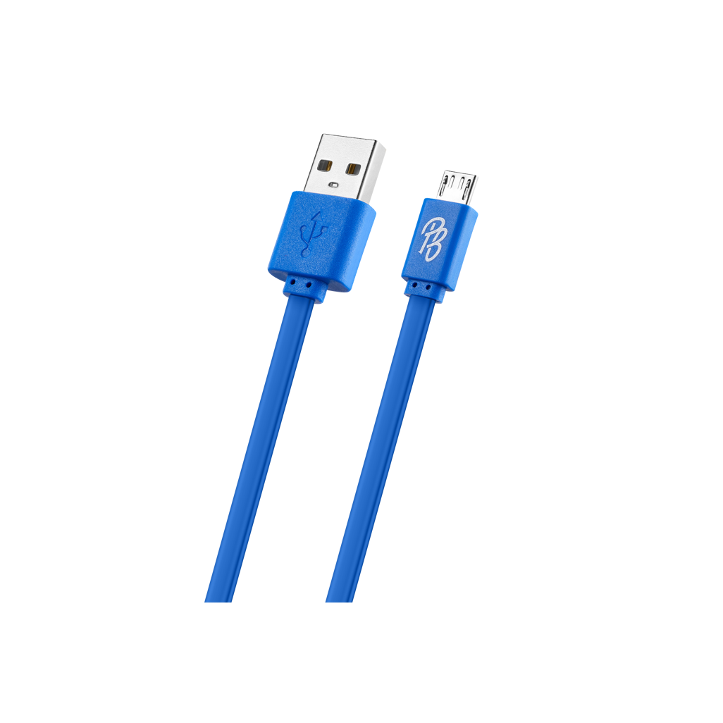 Pro Bass Energize Series Packaged Micro USB Cable - Blue 1.2m