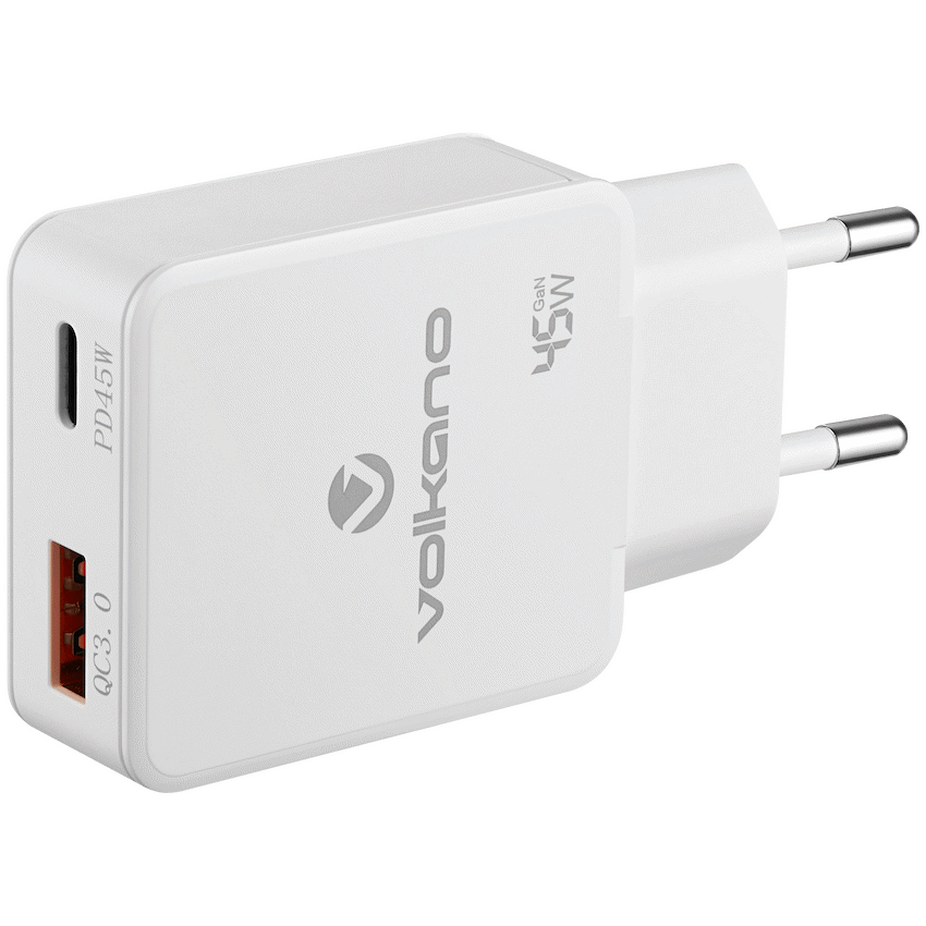 Volkano Potent Plus series 45W GaN Compact Dual USB and USB-C PD Wall Charger - image 7