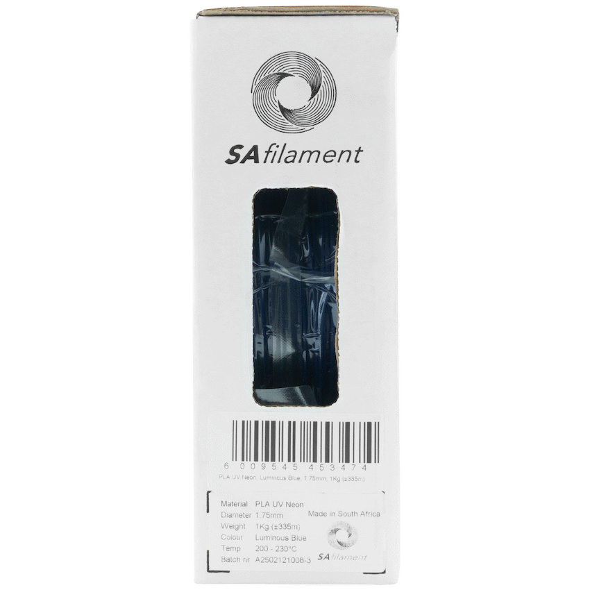 SA Filament PLA UV Neon Filament 1kg - Luminous Blue - image 7