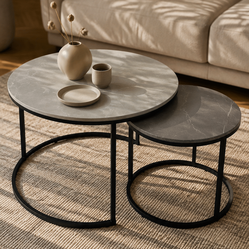 Everfurn Nile Nesting Coffee Table - Greyish - image 7