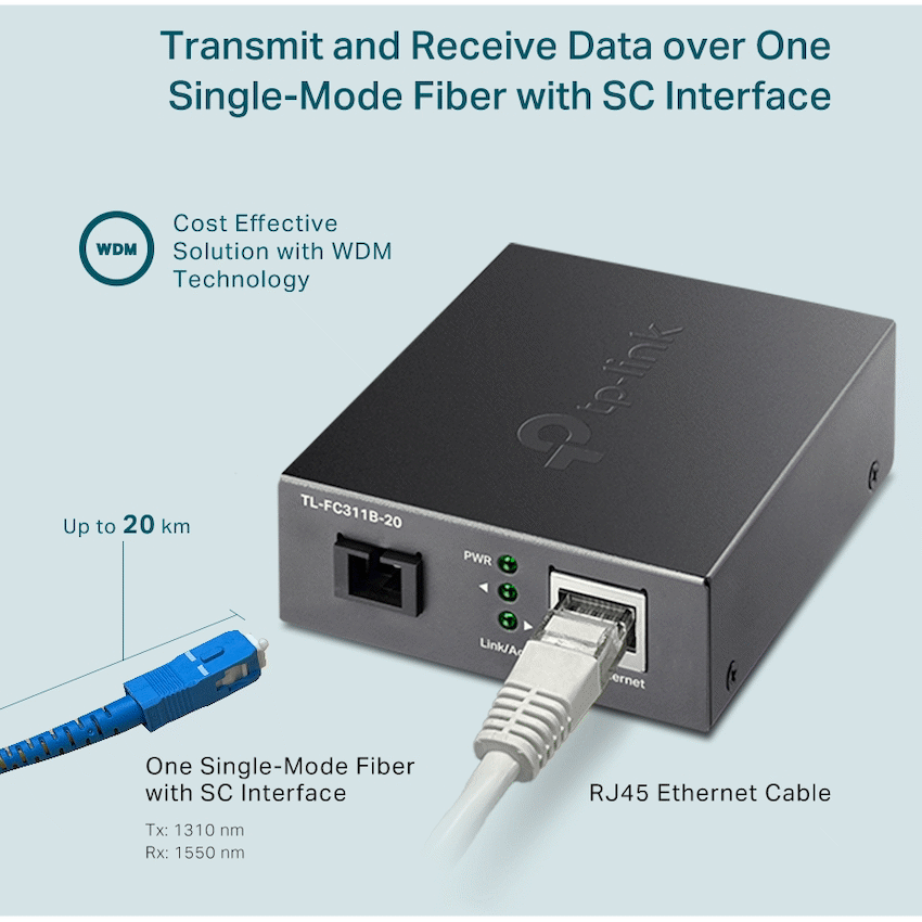 TP-Link TL-FC311B-20 Gigabit WDM Media Converter - image 7