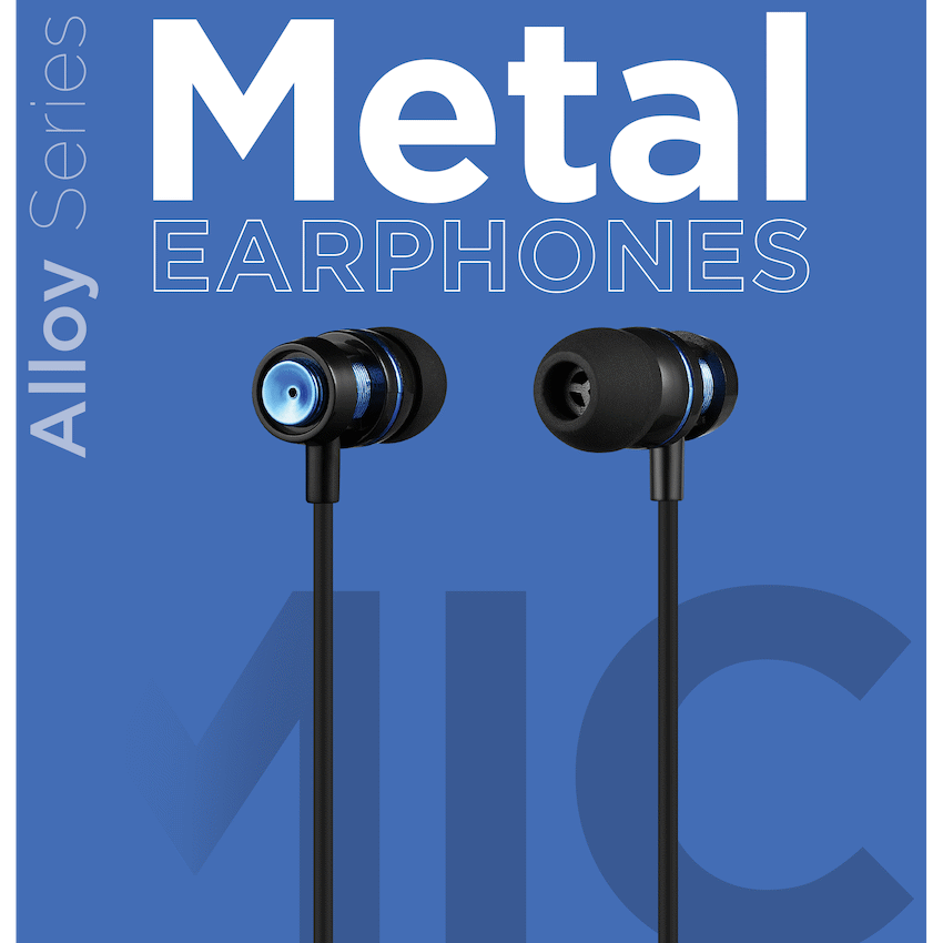 Volkano Alloy Series Metal Earphone - Blue - image 7