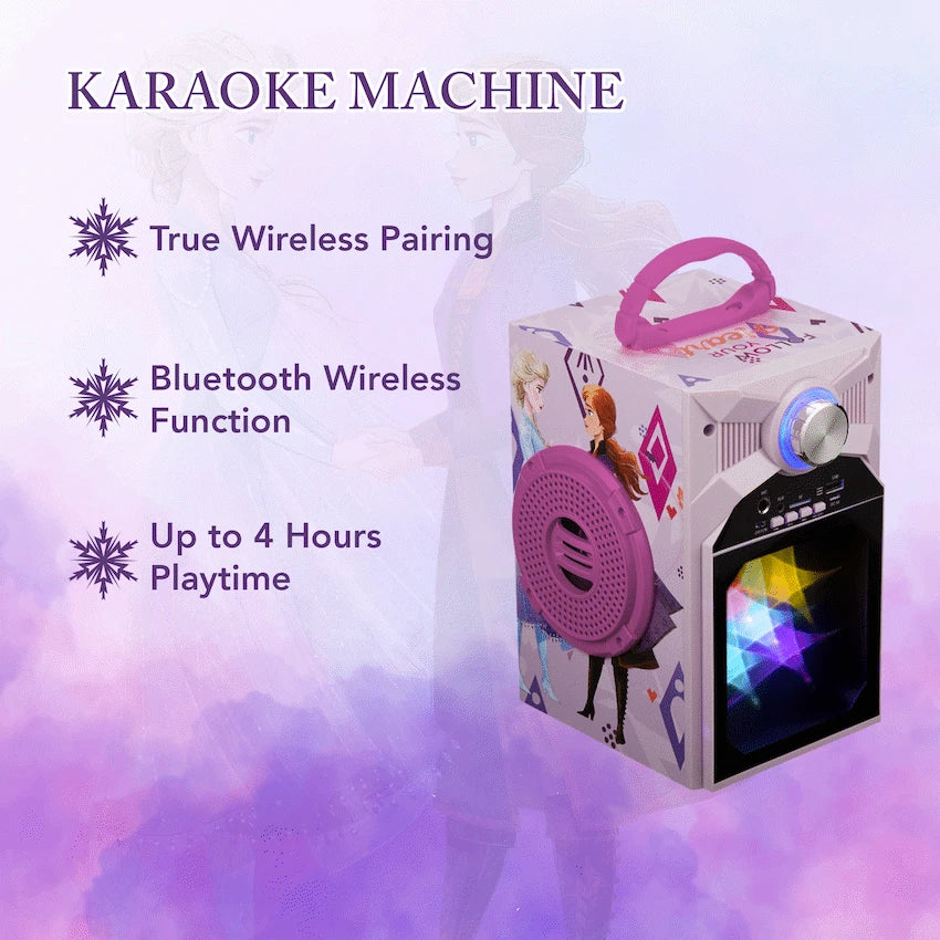 Disney Frozen Classic LED Stars Karaoke Machine with Microphone - image 7