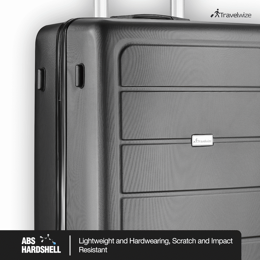 Travelwize Maple ABS 75cm 4-Wheel Spinner Luggage - Black - image 7