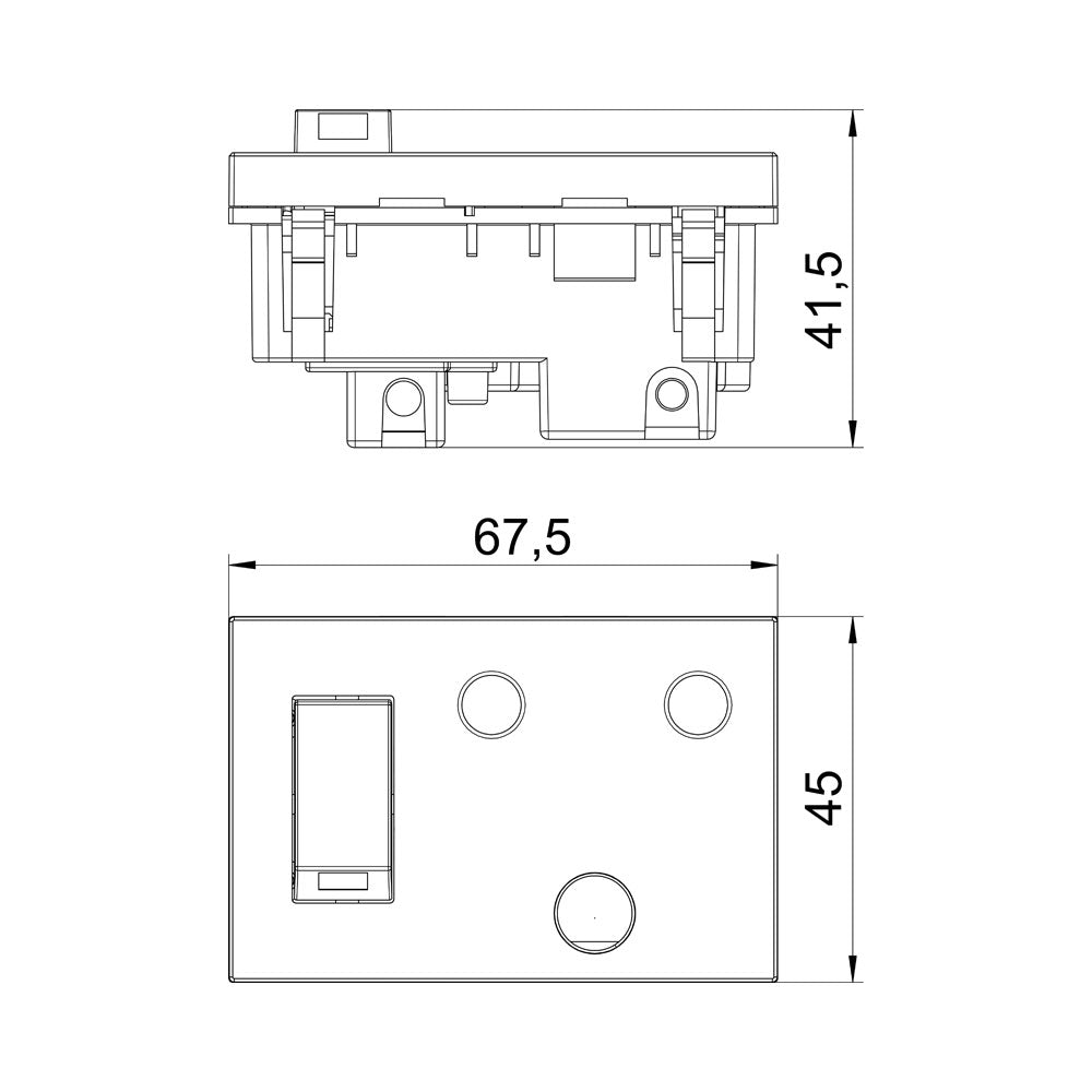 O-LINE OBO 16A DEDICATED SA POWER SOCKET WITH SWITCH