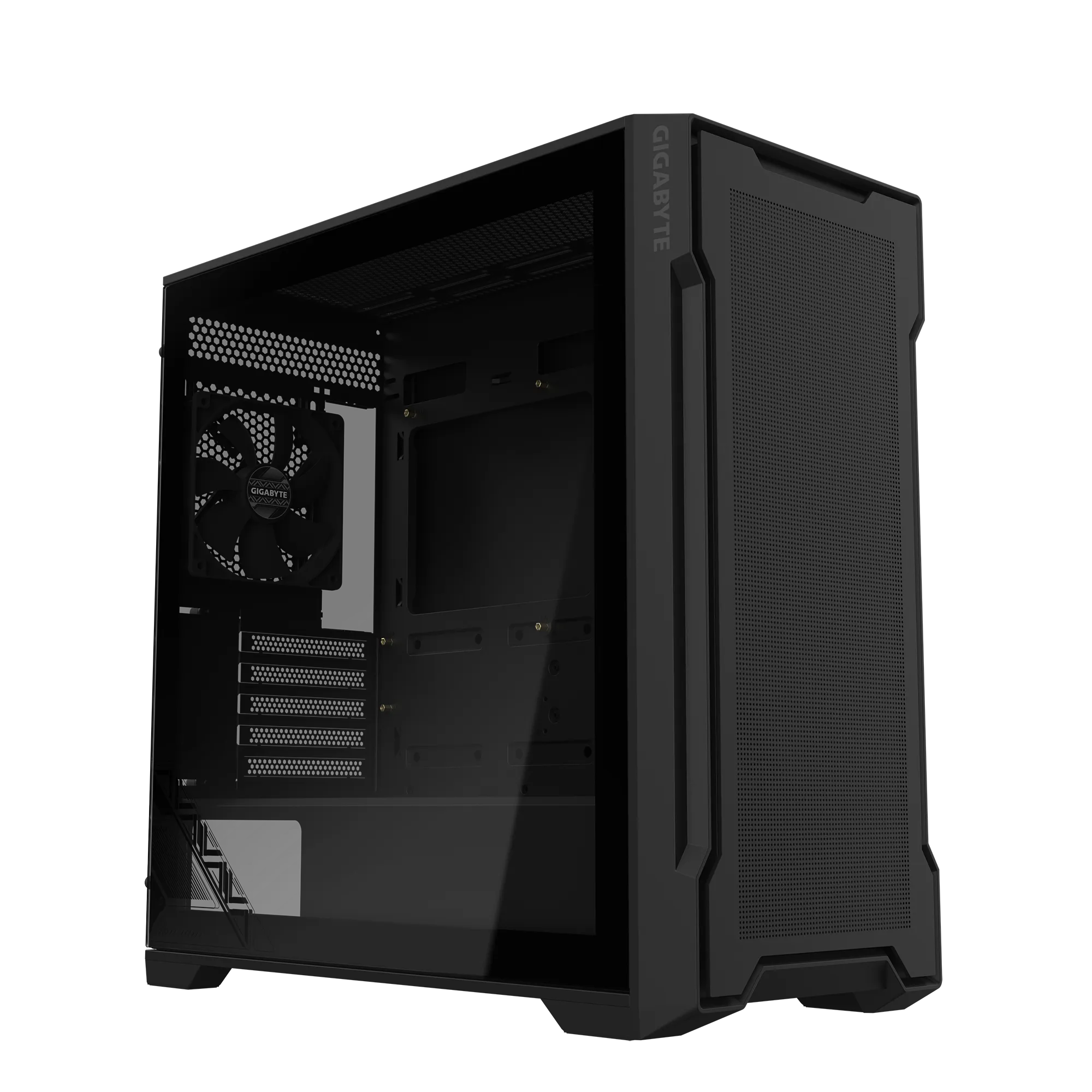 Gigabyte C102 Glass Micro ATX Chassis; 2x 3.5'' | 2x 2.5'' Drive Bays; 360mm Radiator compatible; 2x 120mm fan incl; Black - image 4