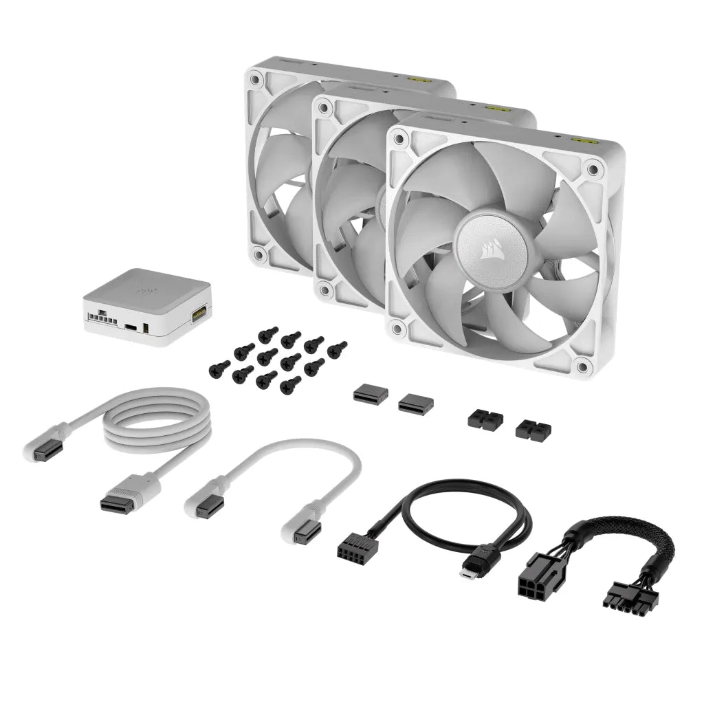 Corsair RX RGB Series; iCUE LINK RX120 RGB White; 120mm Fan; Triple Pack - image 8