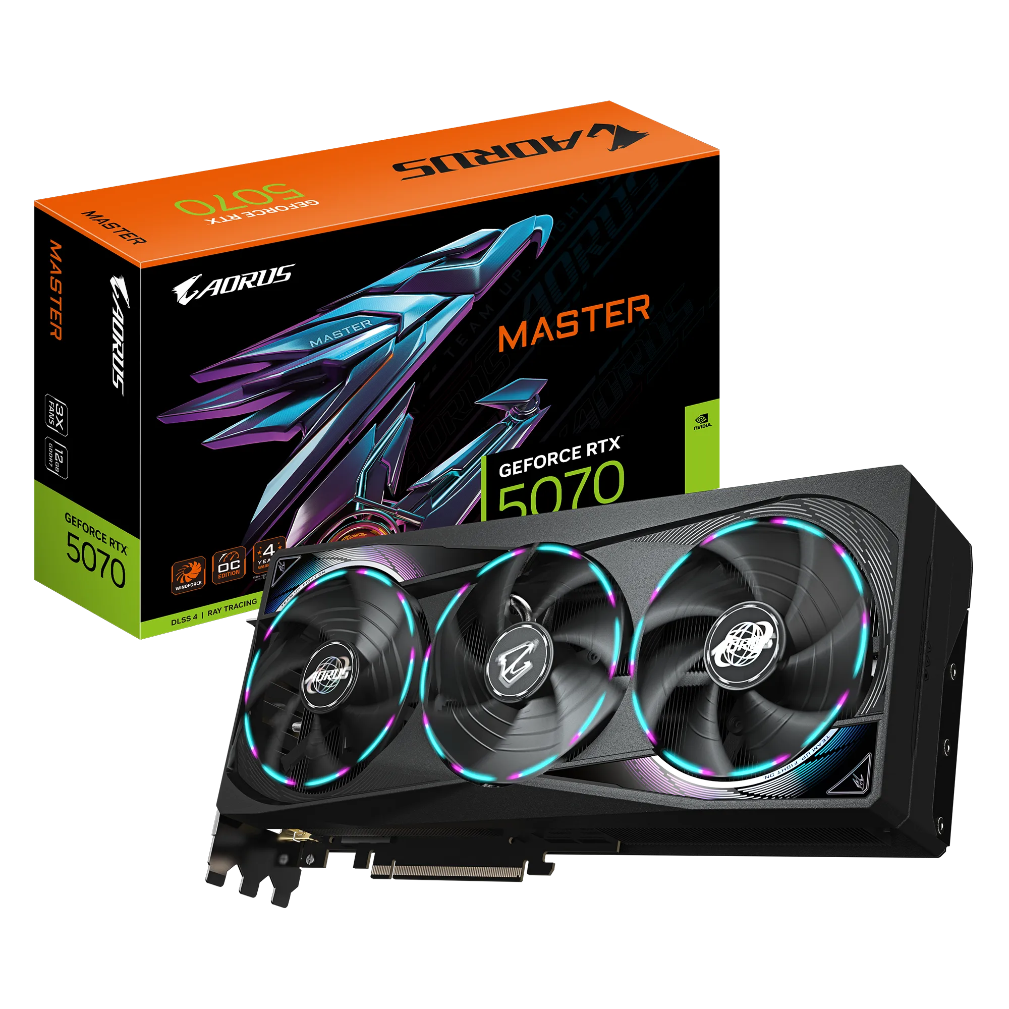 GIGABYTE nVidia GeForce RTX™ 5070 AORUS MASTER - 12GB GDDR7 HDMIx1/DPx3 - image 5