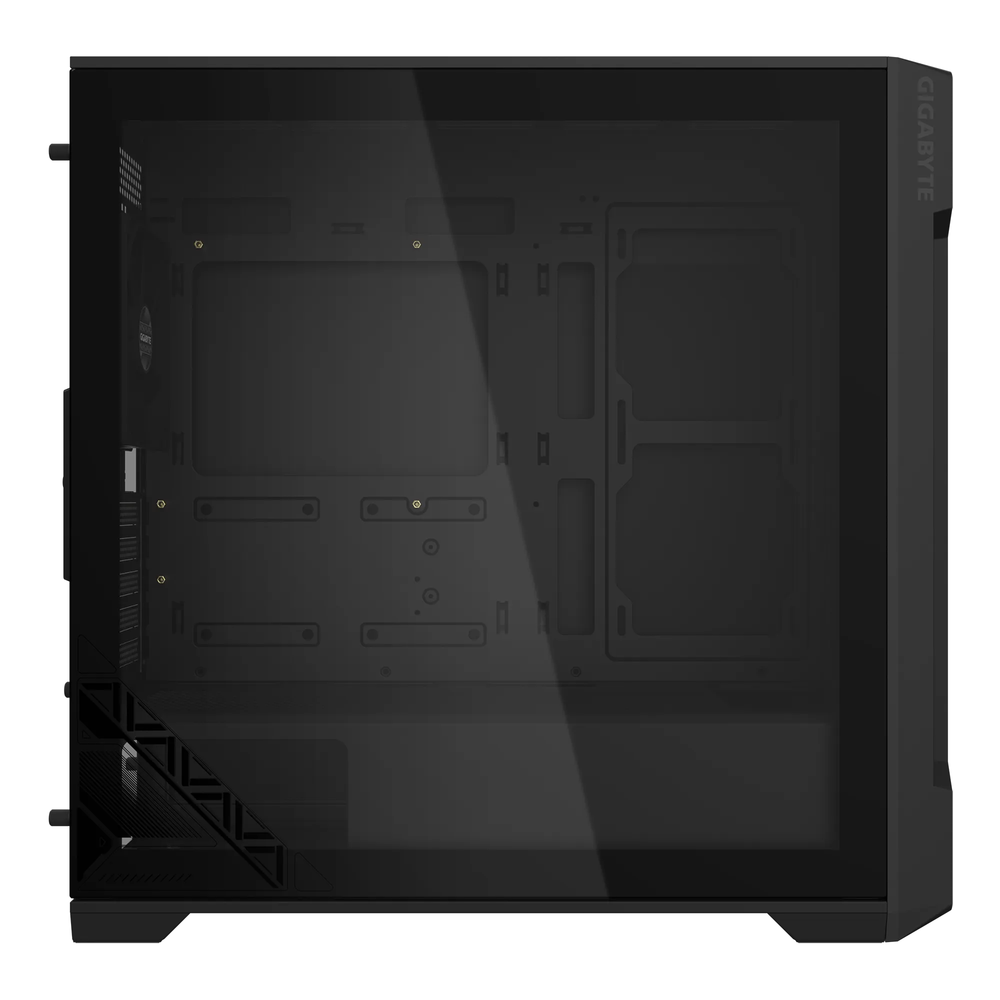 Gigabyte C102 Glass Micro ATX Chassis; 2x 3.5'' | 2x 2.5'' Drive Bays; 360mm Radiator compatible; 2x 120mm fan incl; Black - image 5