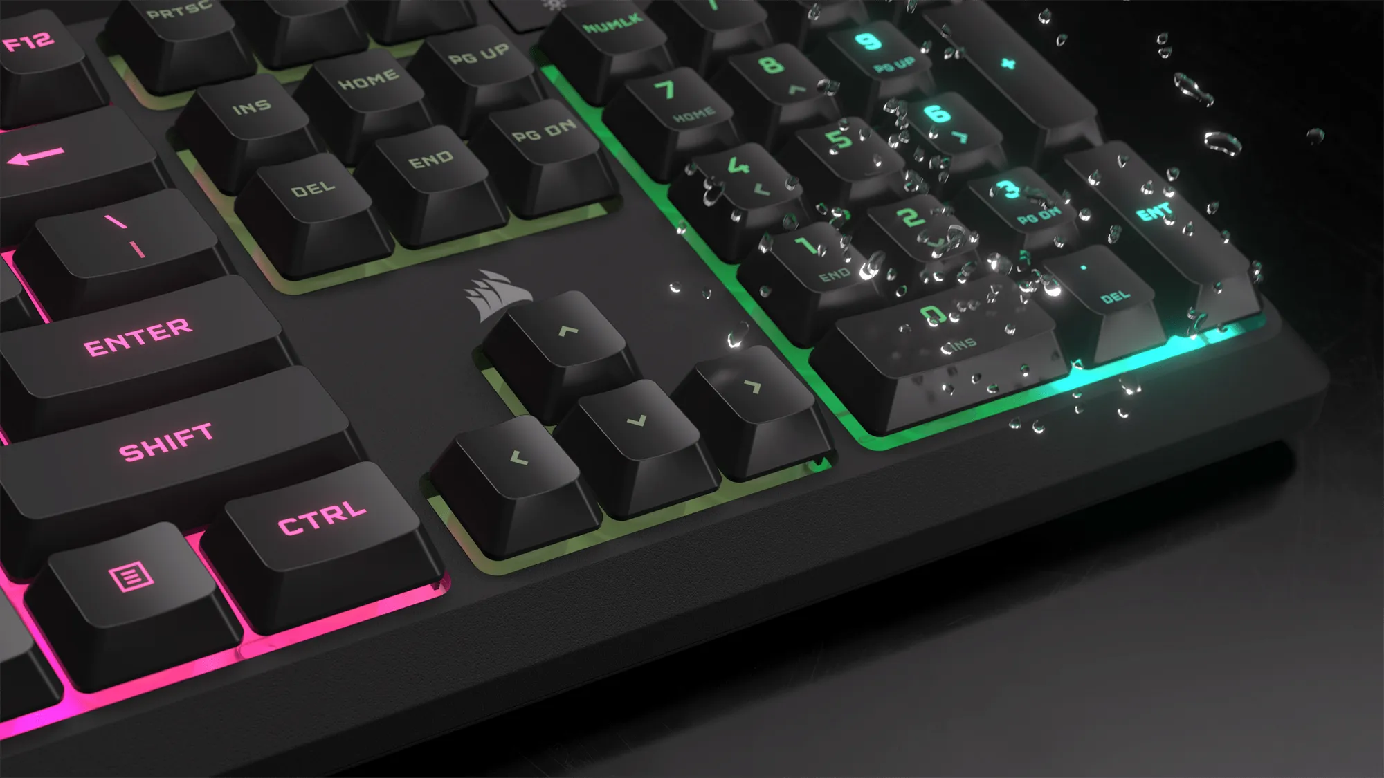 Corsair K55 Core Gaming Keyboard; Backlit Zoned RGB LED; Rubberdome - image 7