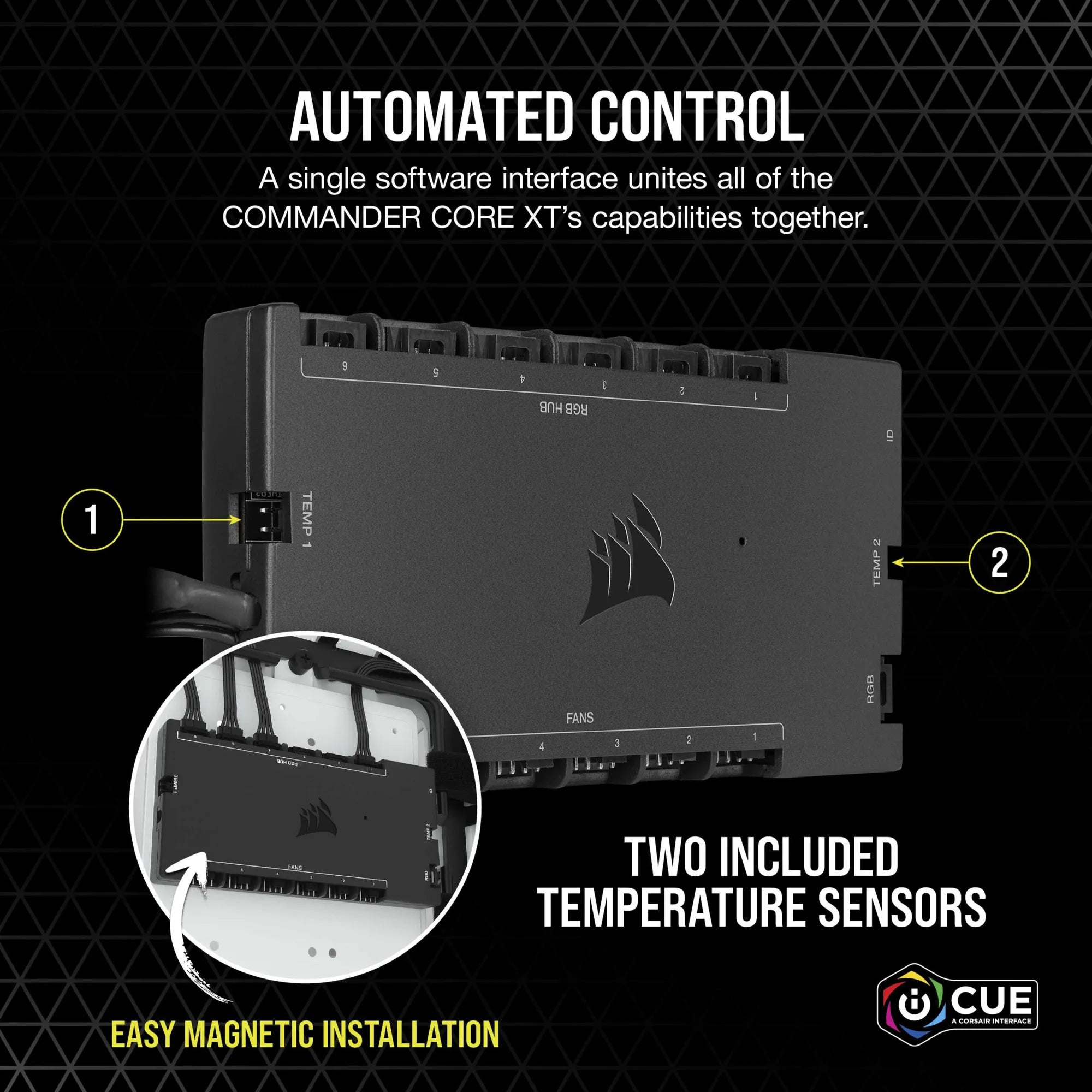 Corsair iCUE Commander CORE XT - Digital Fan Speed and RGB Lighting Controller.  6x Fan; 6x RGB - image 8