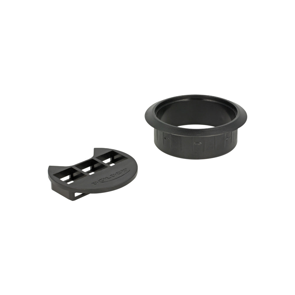 DELOCK 3-PORT KEYSTONE 60MM DESK PANEL, BLK(86277)