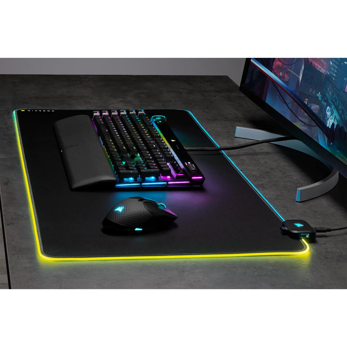 Corsair MM700 RGB Extended gaming mousepad (930 x 400 x 4mm) - RGB - image 17