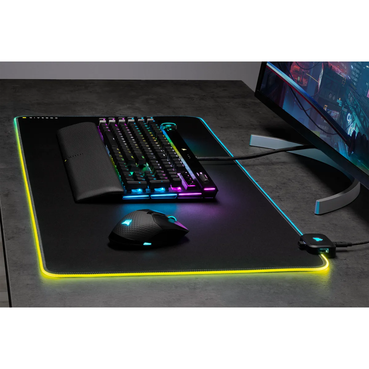Corsair MM700 RGB Extended gaming mousepad (930 x 400 x 4mm) - RGB - image 18