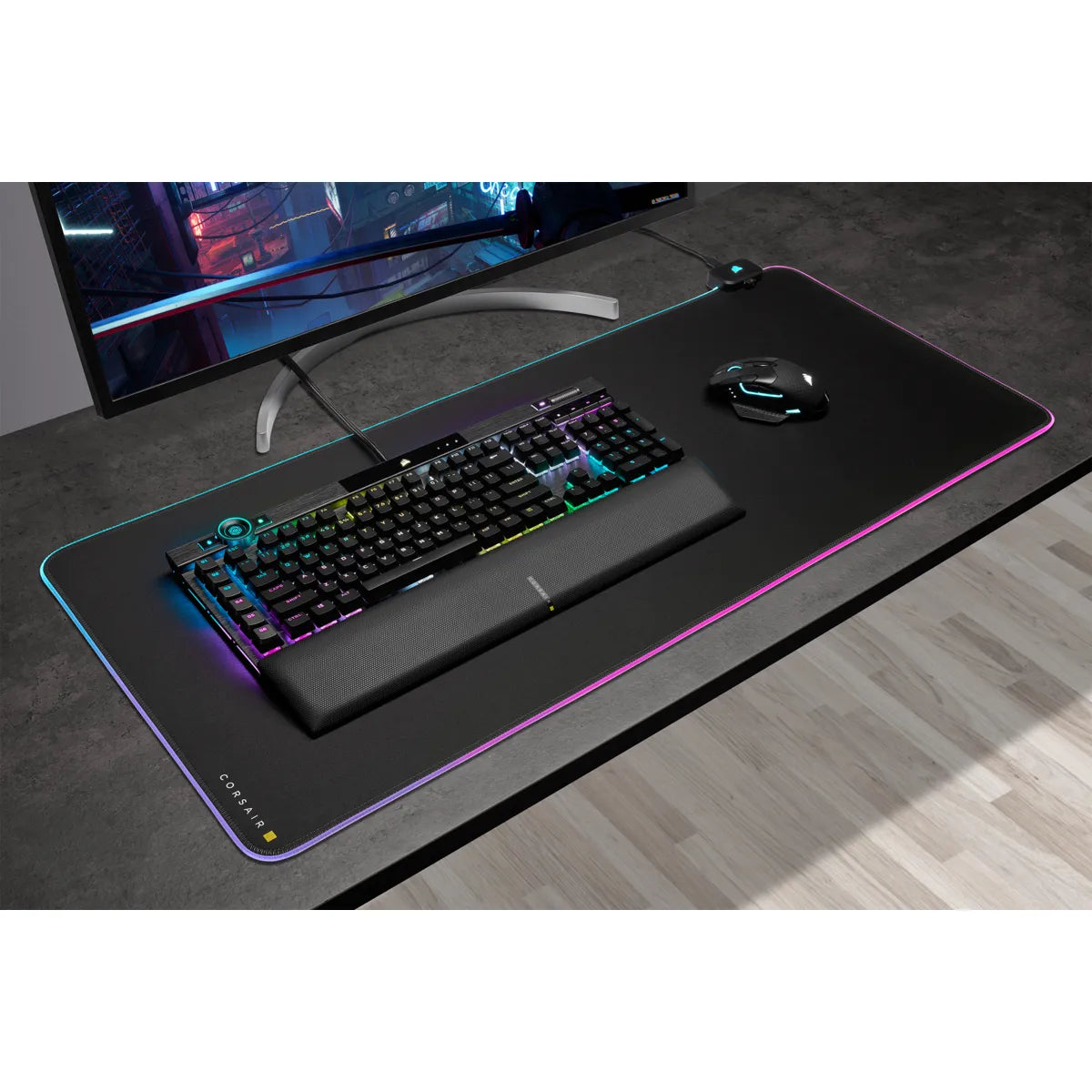 Corsair MM700 RGB Extended gaming mousepad (930 x 400 x 4mm) - RGB - image 37