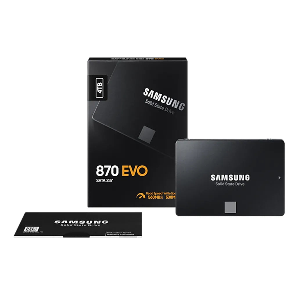 Samsung 870 EVO, 4000 GB, 2.5", 560 MB/s, 6 Gbit/s