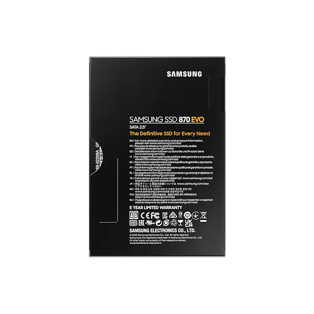 Samsung 870 EVO, 4000 GB, 2.5", 560 MB/s, 6 Gbit/s