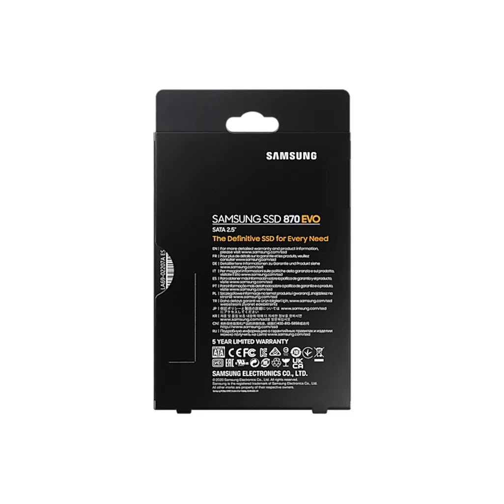 Samsung 870 EVO, 4000 GB, 2.5", 560 MB/s, 6 Gbit/s