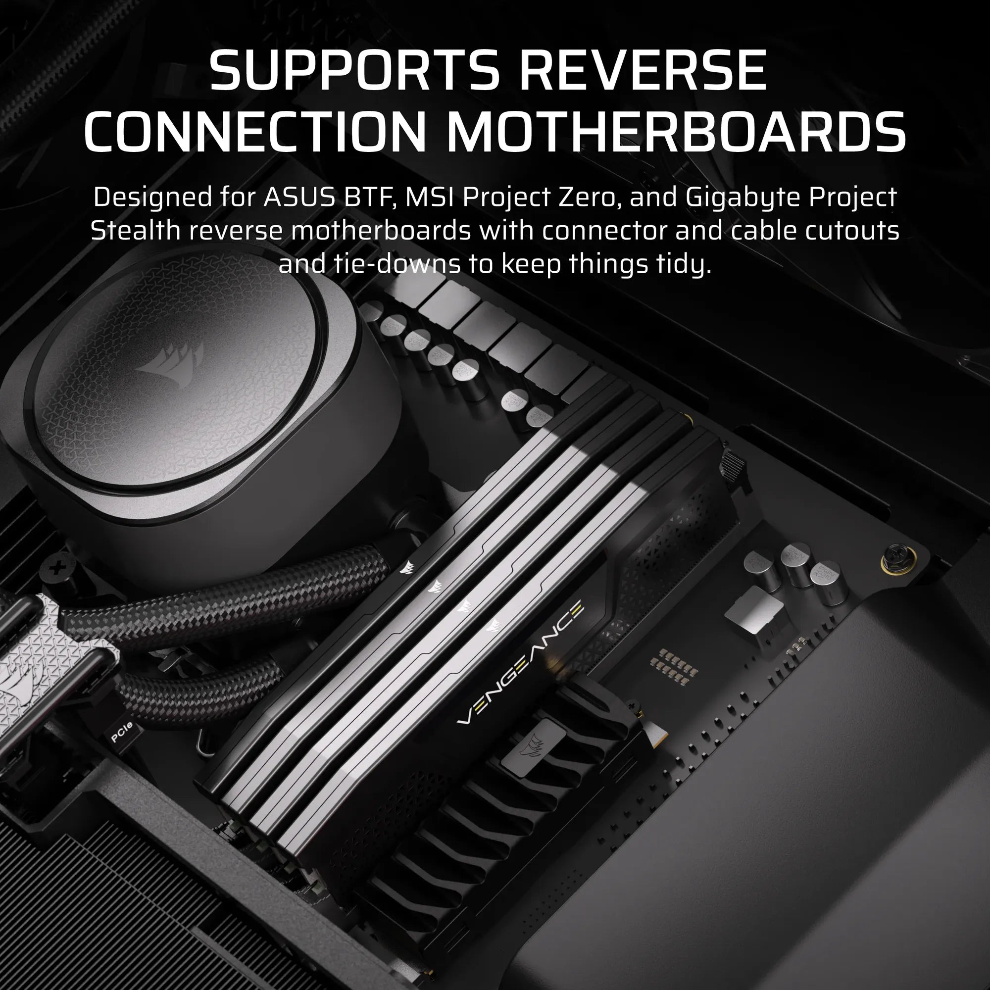 FRAME 5000D RS Mid-Tower PC Case; 4x RS 140 PWM Fans; 2x 2.5'' ; 1x 3.5''; Black. - image 6