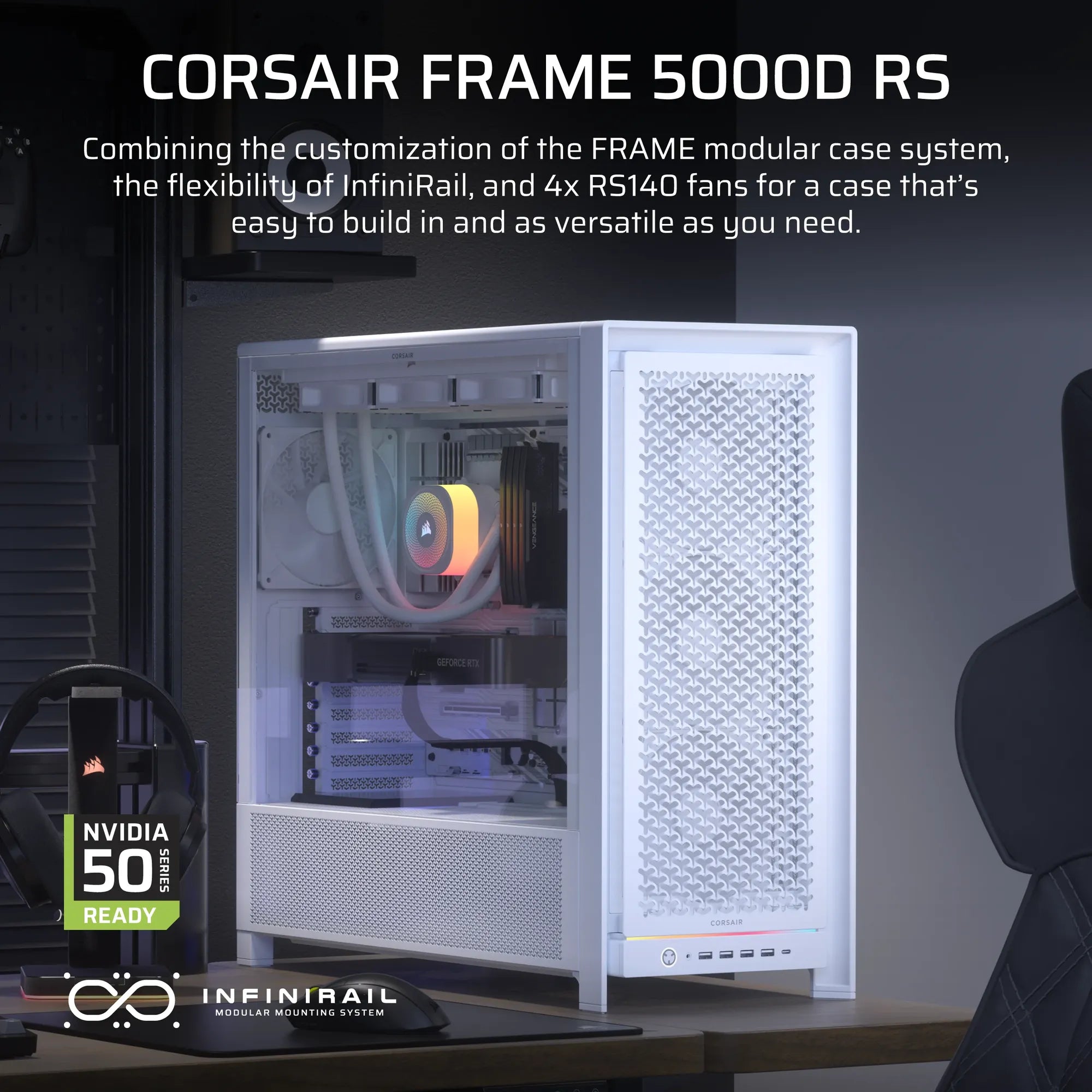 FRAME 5000D RS Mid-Tower PC Case; 4x RS 140 PWM Fans; 2x 2.5'' ; 1x 3.5''; - image 7