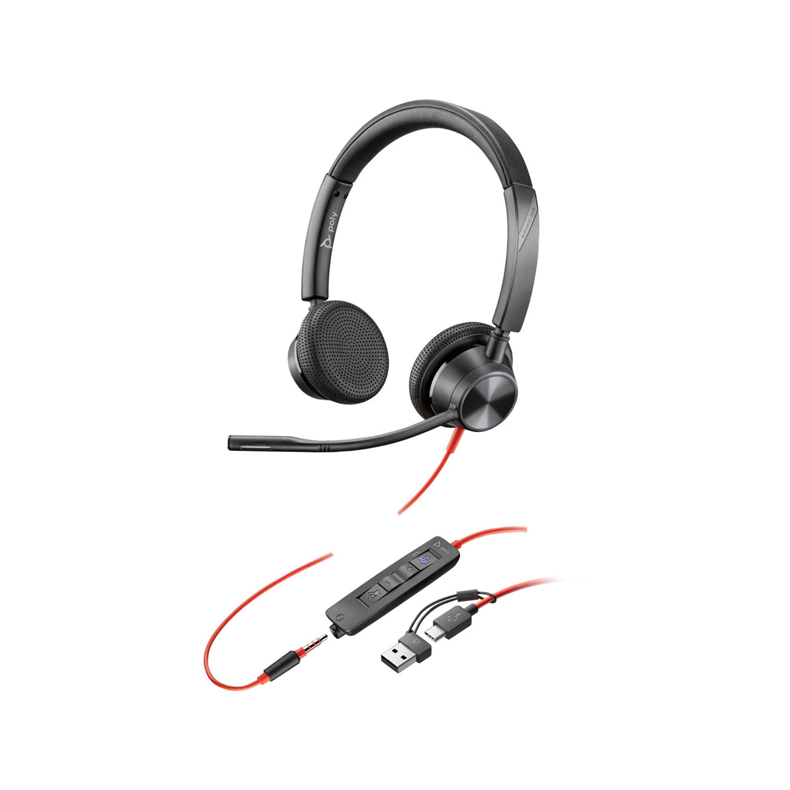 HP Poly Blackwire 3325 USB-C Microsoft Teams Stereo Business Headset