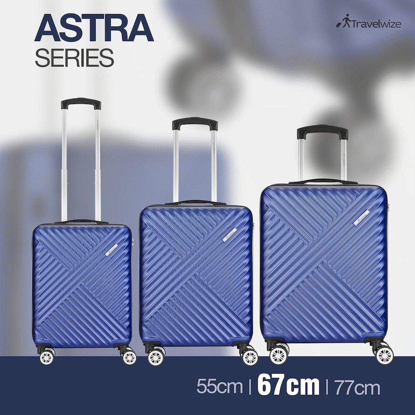 Travelwize Astra ABS 67cm 4-Wheel Spinner Luggage - Navy - image 8