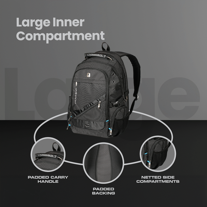 Volkano G-Unit Backpack - Black/Grey/Turquoise - image 8