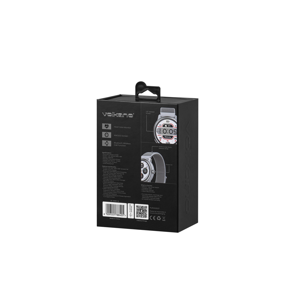 Volkano Tide Series Waterproof Smart Watch - Silver