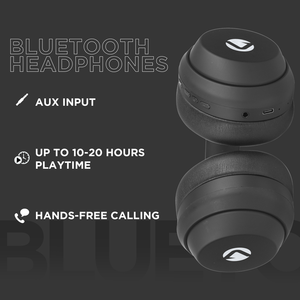 Volkano SoundSweeper Series Active Noise Cancelling bluetooth Headphones - Black