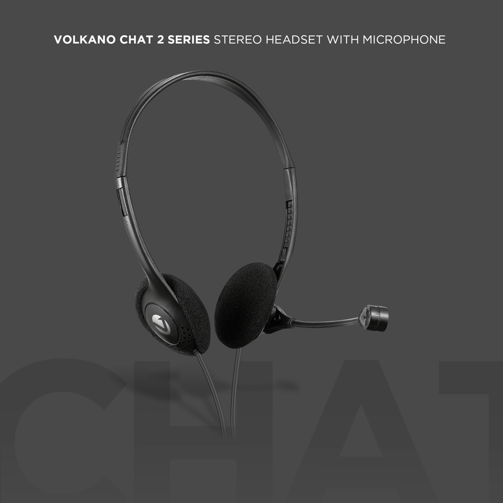 Volkano Chat 2 Stereo Headset with Boom Microphone