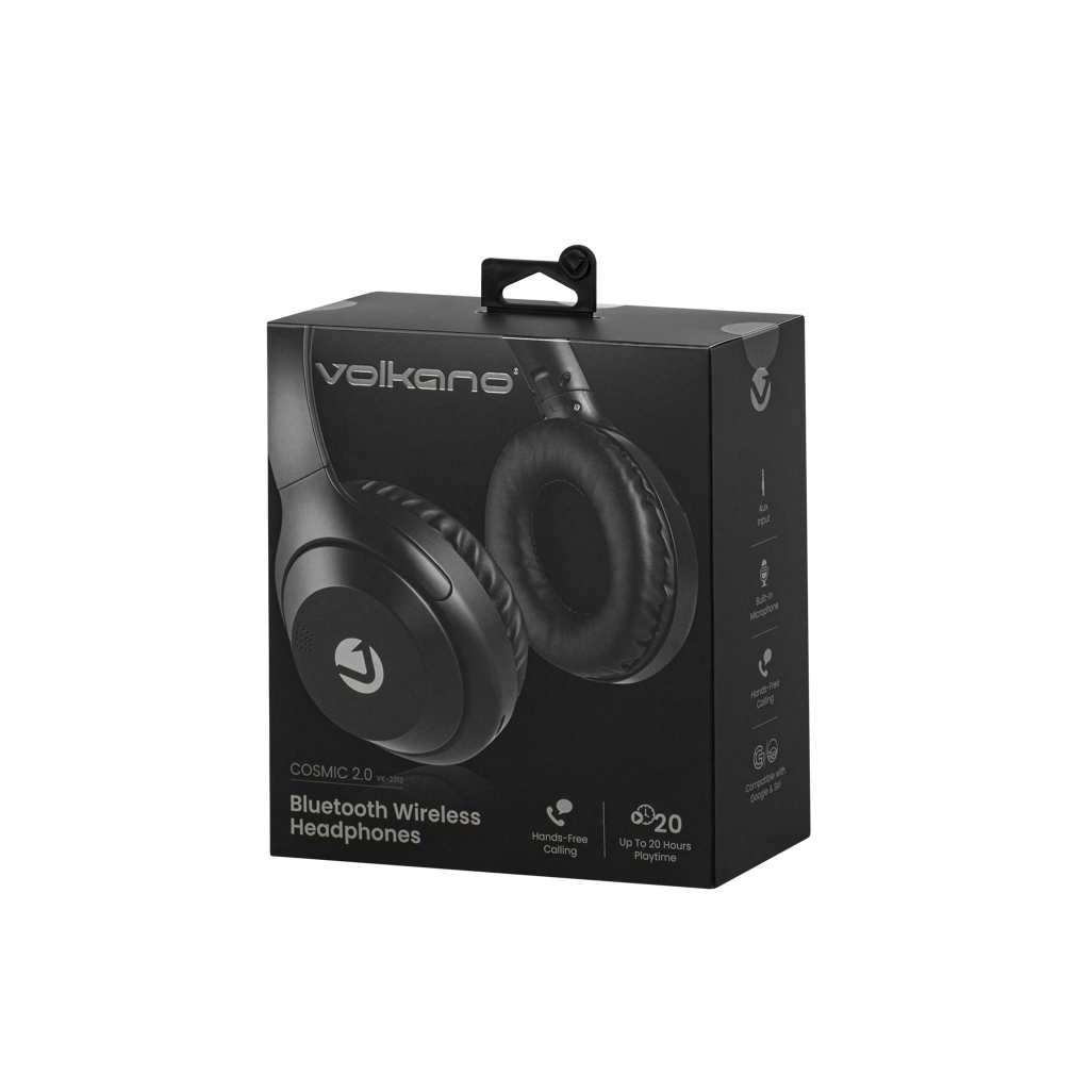 Volkano Cosmic 2.0 Series Bluetooth Headphones - Black