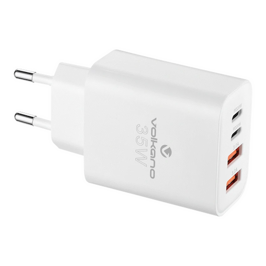 Volkano Quad Series 2x PD USB-C 2x USB-A 3a 35W Wall Charger - image 8