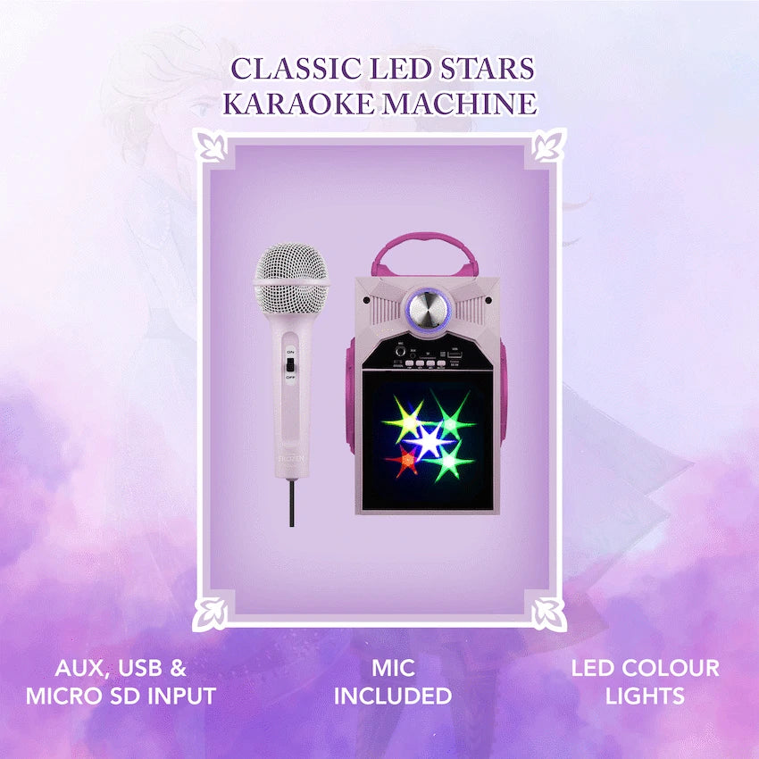 Disney Frozen Classic LED Stars Karaoke Machine with Microphone - image 8