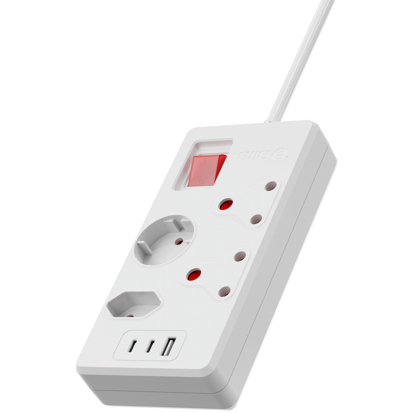 Ellies High Surge 4 Way Multi-plug PD20W Dual USB-C + USB - 0.5M - WT - image 8