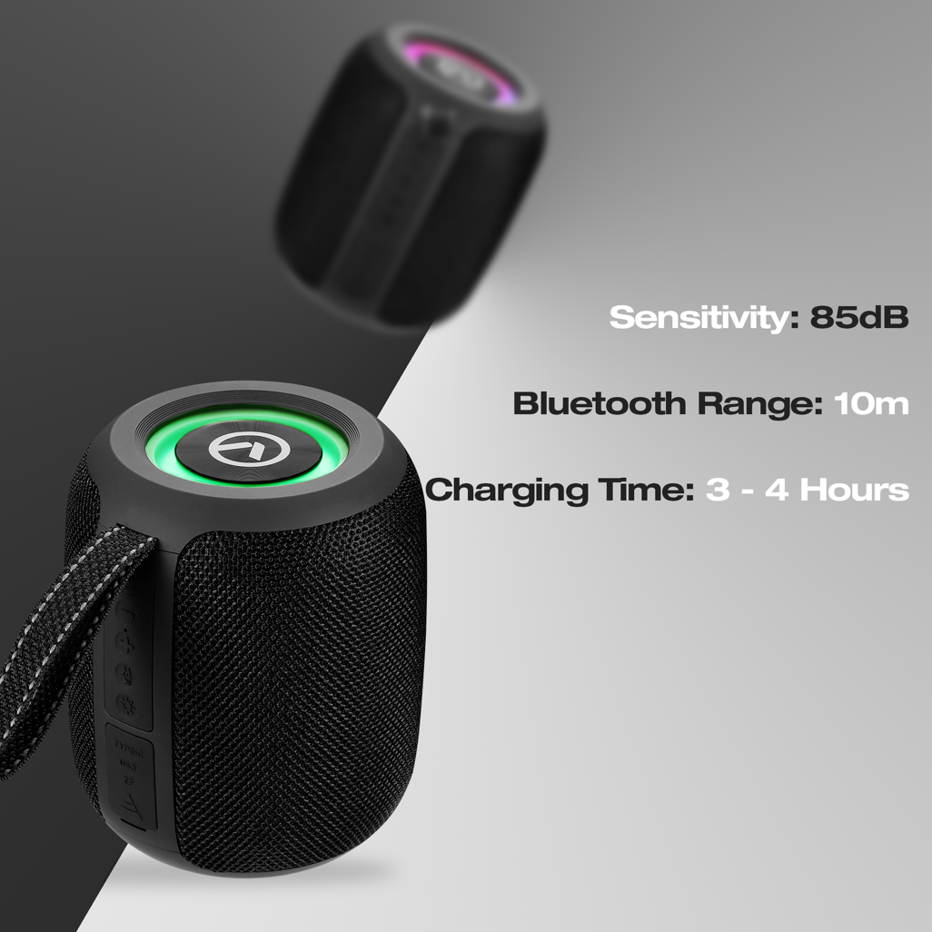 Amplify Oasis 2.0 Series Portable Bluetooth Speaker  - Black