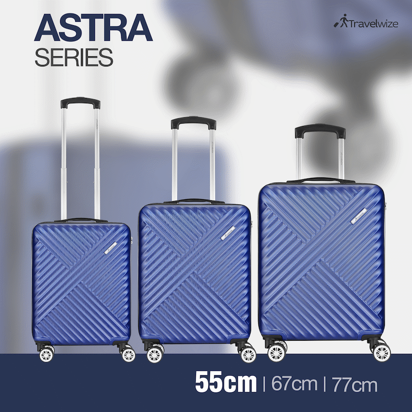 Travelwize Astra ABS 55cm 4-Wheel Spinner Luggage - Navy - image 8