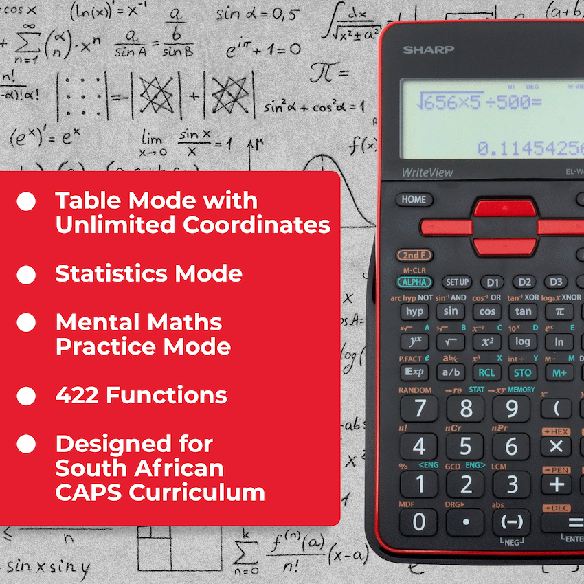 Sharp EL535 Scientific Calculator - 422 Functions- Red - image 8