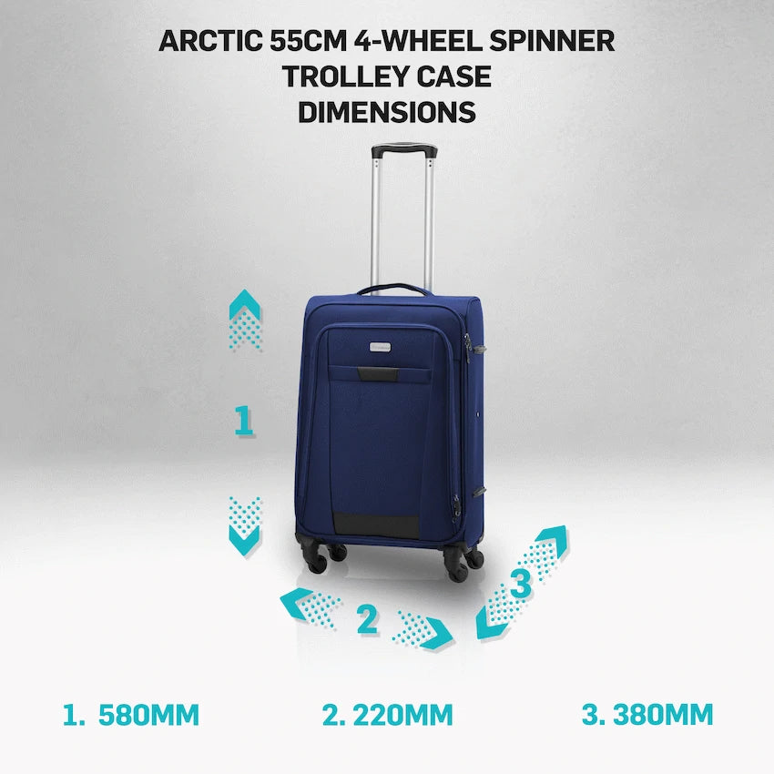 Travelwize Arctic 55cm 4-Wheel Spinner Trolley Case - Navy - image 8