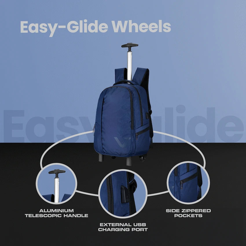 Volkano Midtown Trolley Backpack - Navy - image 8